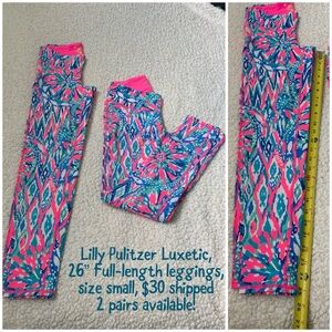 Lilly Pulitzer Vibrant Pink and Blue Leggings